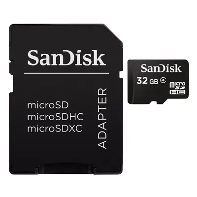 SanDisk microSDHC Card 32 GB + Adapter