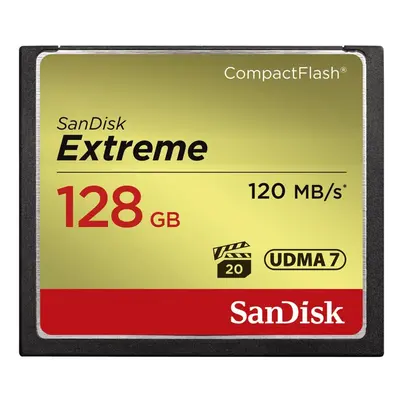 SanDisk Extreme CF 128 GB 120 MB/s zápis 85 MB/s UDMA7