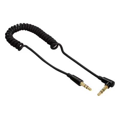 Hama audio kabel jack - jack 90 st., spirálový, 0,75 m