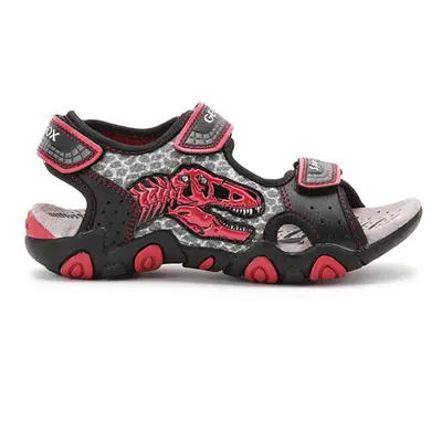 Dětská letní obuv GEOX J S.STRIKE F – MESH+PR.DBK BLACK/RED