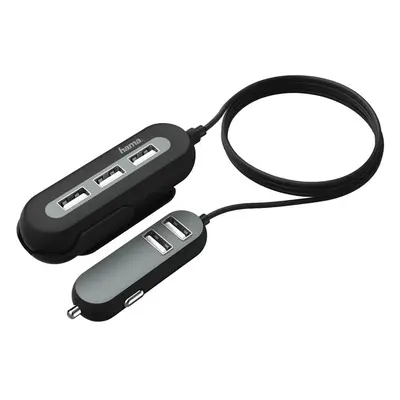 Hama kabelová USB nabíječka do vozidla 2+3, AutoDetect, 10 A, 2 m