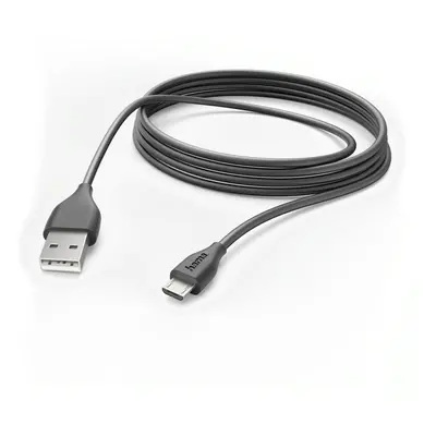 Hama micro USB kabel, 3 m, černý