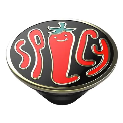 PopSockets PopTop Gen.2, Spicy Black Enamel, smalt+kov, čili papričky, výměnný vršek