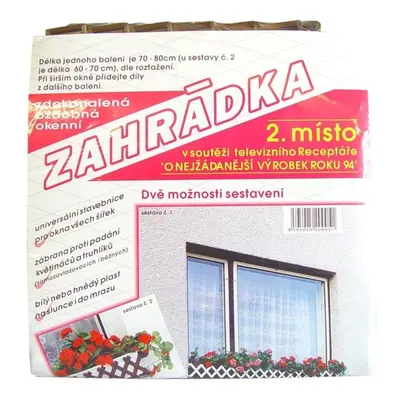 zahrádka okenní HNĚDÁ 70-80cm, plast