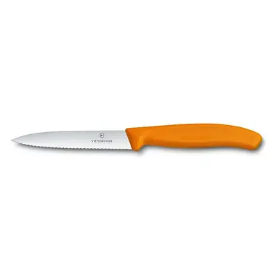 nůž 10cm kuch., vlnk.čepel, špička ORANŽ VICTORINOX