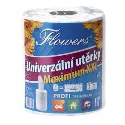 utěrky kuch.2vr.,110m, Flowers MAXIMUM XXL PROFI