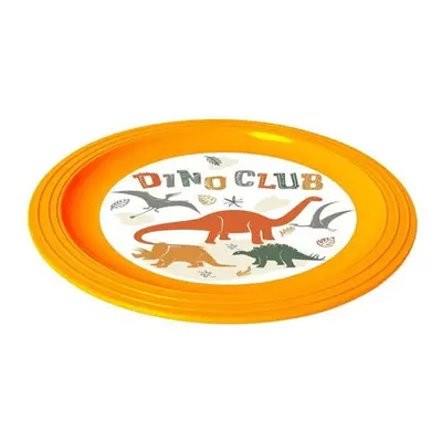 talíř d22cm DINO CLUB, oranž, mělký dětský, plast