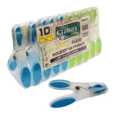 kolíčky 10ks BIG CLANAX 8,2x4,0x1,5cm, plast