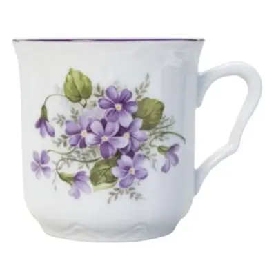 hrnek 270ml KAREL-FIALKY 8354 V1+V3, čes.porcelán