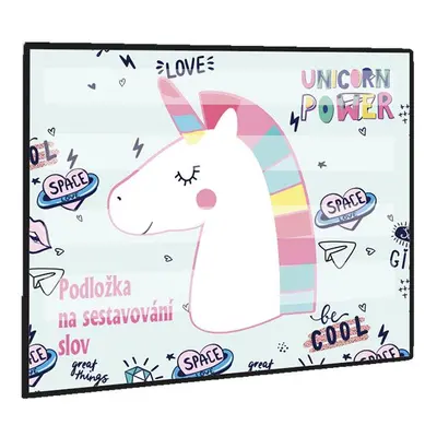 Podložka na sestavování slov Unicorn iconic