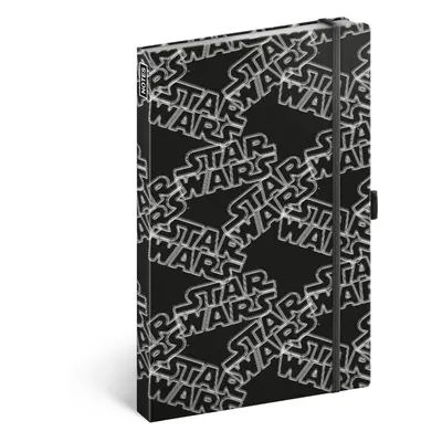 Notes Star Wars Black linkovaný, 13 × 21 cm Baagl