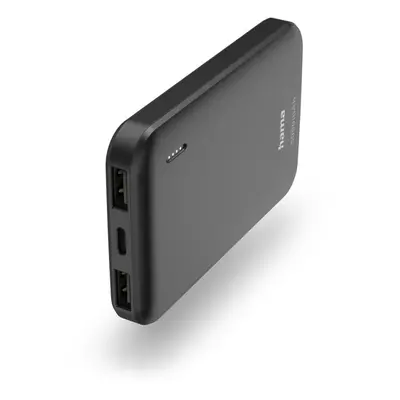 Hama Pocket 5, powerbanka 5000 mAh, 2,1 A, výstup: 2x USB-A