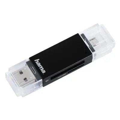 Hama USB 2.0 OTG čtečka karet Basic, SD/microSD, černá