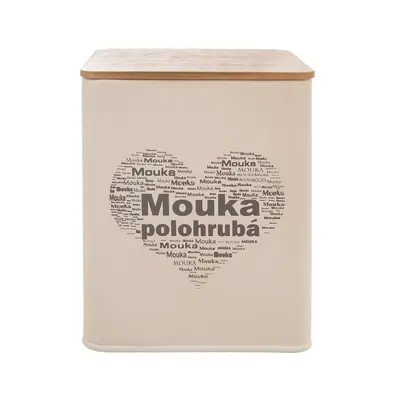 Dóza Mouka polohrubá SRDCE 11,5x11,5x14 cm