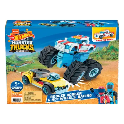 MATTEL MEGA Contrux HW Rodger Dodger a závodění