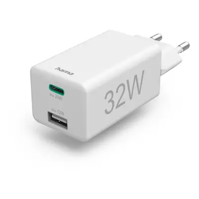 Hama rychlá USB nabíječka USB-C PD/QC, USB-A, 32 W