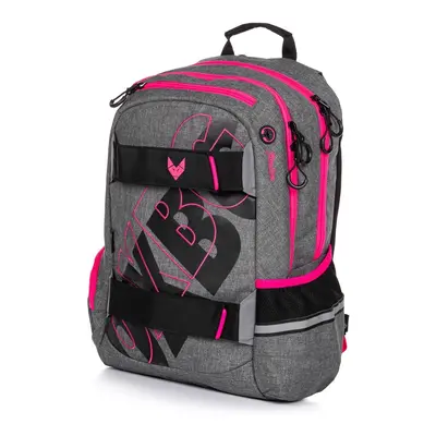 Karton P+PStudentský batoh OXY Sport GREY LINE pink