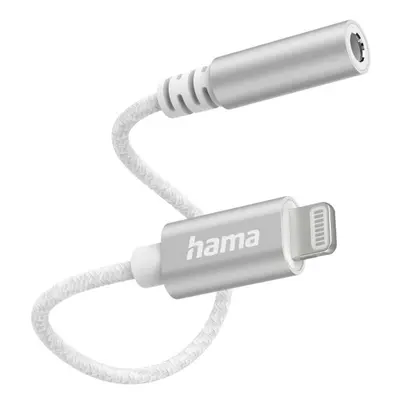 Hama MFi audio adaptér Lightning na jack 3,5 mm pro Apple, aktivní, alu