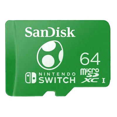 SanDisk Nintendo Switch micro SDXC, Yoshi Edition 64 GB 100 MB/s A1 C10 V30 UHS-1 U3