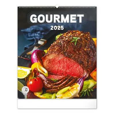 Baagl Nástěnný kalendář Gourmet 2025, 48 × 56 cm