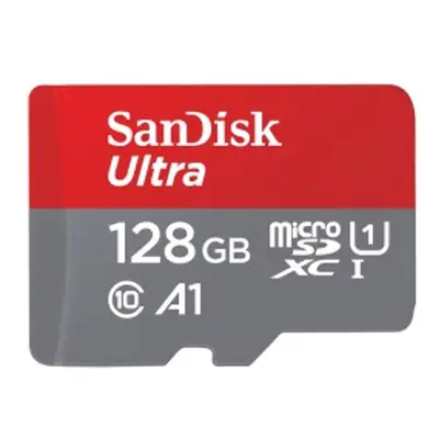 SanDisk Ultra microSDXC 128 GB + SD Adapter 140 MB/s A1 Class 10 UHS-I