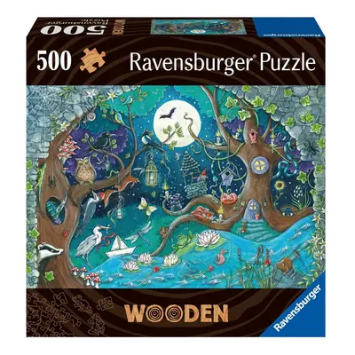 Dřevěné puzzle Kouzelný les 500 dílků