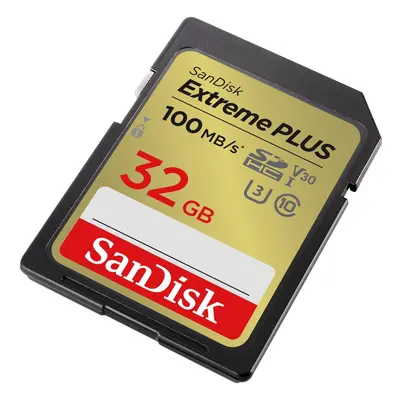 SanDisk Extreme PLUS 32 GB SDHC Memory Card 100 MB/s and 60 MB/s, UHS-I, Class 10, U3, V30