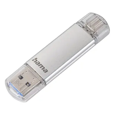 Hama Flash Pen Laeta, USB-C/USB-A 3.1, 64 GB, 40 MB/s, stříbrný