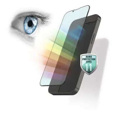 Hama Anti-Bluelight+Antibacterial, 3D ochranné sklo pro Apple iPhone 13/13 Pro