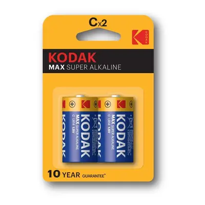 Kodak baterie MAX alkalická, C, 2 ks, blistr