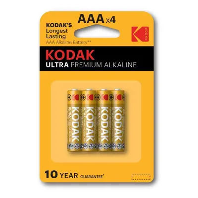 Kodak baterie ULTRA PREMIUM alkalická, AAA, 4 ks, blistr