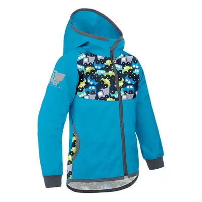 unuo Softshellová bunda bez zateplení Autíčka aqua (Unuo softshell jacket)