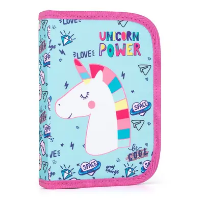 Karton P+P Penál 1 p. 2 chlopně, prázdný Unicorn iconic 7-88523