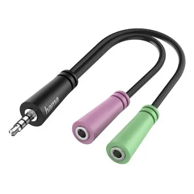 Hama headset redukce 2x jack 3,5 mm na jack 4pól. vidlici