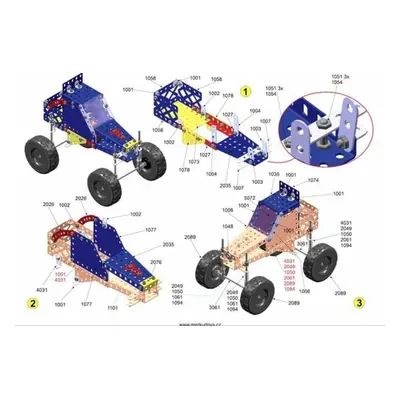 Merkur 1.1 Stavebnice vozidel, 240 dílů, 10 modelů