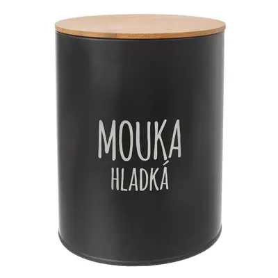 Dóza Mouka hladká BLACK pr. 13 cm