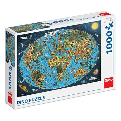 KRESLENÁ MAPA SVĚTA 1000 Puzzle NOVÉ