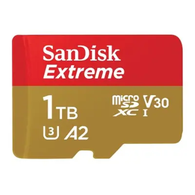 SanDisk Extreme microSDXC 1 TB + SD Adapter190 MB/s and 130 MB/s A2 C10 V30 UHS-I U3