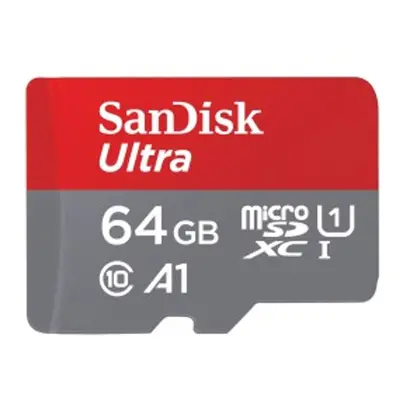 SanDisk Ultra microSDXC 64 GB + SD Adapter 140 MB/s A1 Class 10 UHS-I