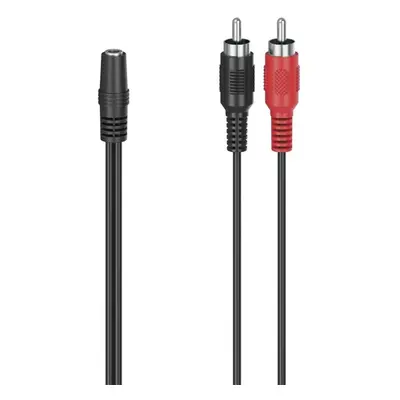 Hama audio redukce jack zásuvka na 2 cinch vidlice, 10 cm