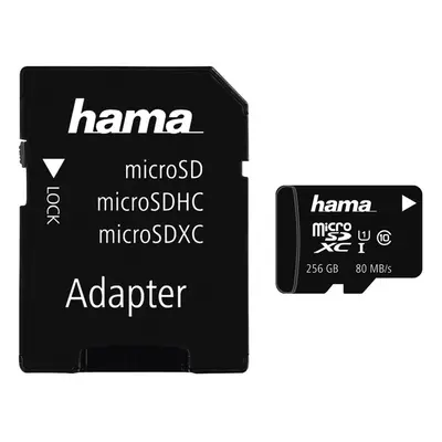 Hama microSDXC 256 GB Class 10 UHS-I 80 MB/s + Adapter/Mobile