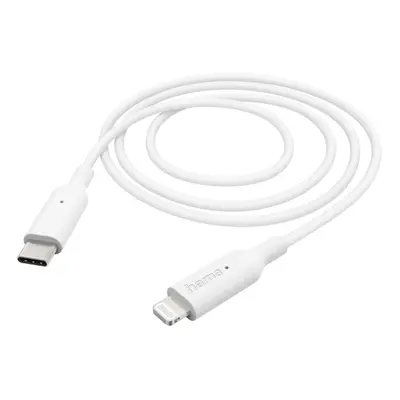 Hama MFi USB-C Lightning kabel pro Apple, 1 m, bílá