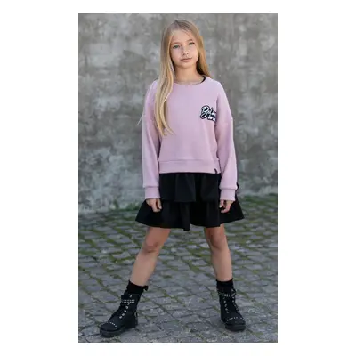 All for kids CROP TOP pletený svetřík starorůžový