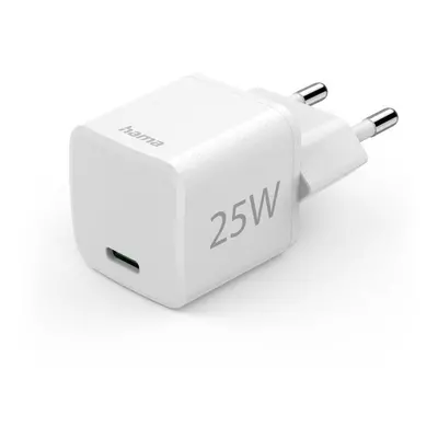 Hama Eco rychlá USB nabíječka, USB-C PD/QC 25 W, bílá