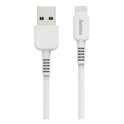 Hama Eco MFi kabel USB 2.0 pro Apple, USB-A – Lightning, 1 m, bílý