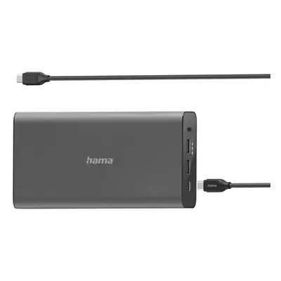 Hama powerbanka, USB-C, 26800 mAh, Power Delivery (PD), 5-20 V/60 W (i pro notebooky)