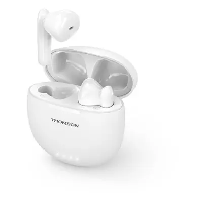 Thomson Bluetooth sluchátka WEAR77032, pecky, nabíjecí pouzdro, bílá