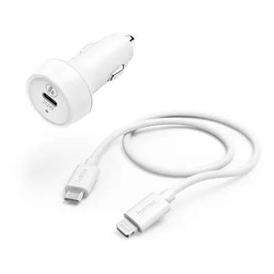 Hama set rychlá USB nabíječka do vozidla USB-C PD 20 W + kabel USB-C Lightning 1 m