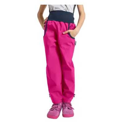 unuo softshellové kalhoty s fleecem Fuchsiové + reflexní obrázek Evžen (Softshell kids trousers)