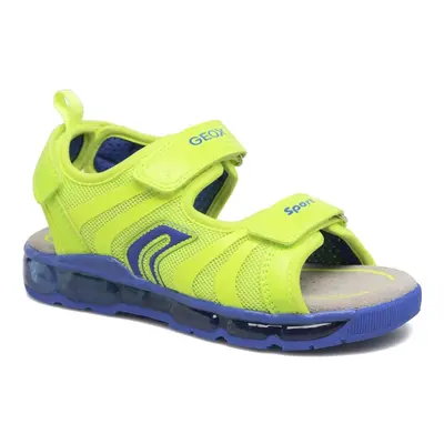 Dětské letní boty GEOX J SANDAL ANDROID BOY FLUO YELLOW/ROYAL